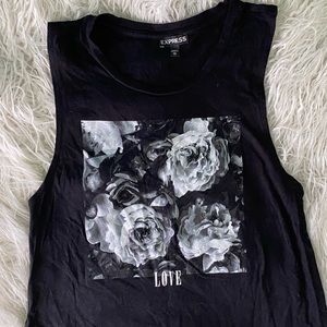 Express Rose Patterned Muscle T